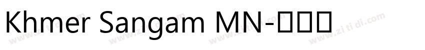 Khmer Sangam MN字体转换